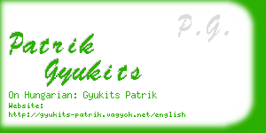 patrik gyukits business card